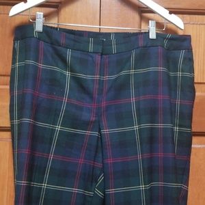 Talbots Hampshire angle trousers wool(40%) plaid.